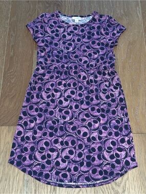 LuLaRoe Girls Disney Nightmare Before Christmas Jack Dress with Pockets Size 12